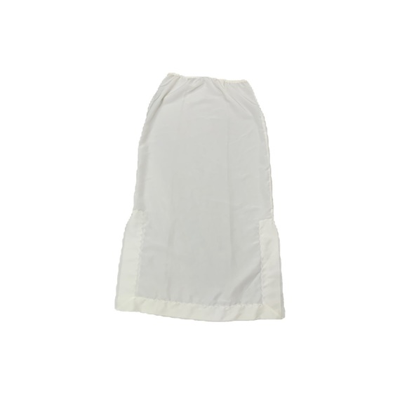 Vintage 50s George Hatab White Maxi Slip Skirt S - FITS LIKE M 8/10 - Picture 1 of 8